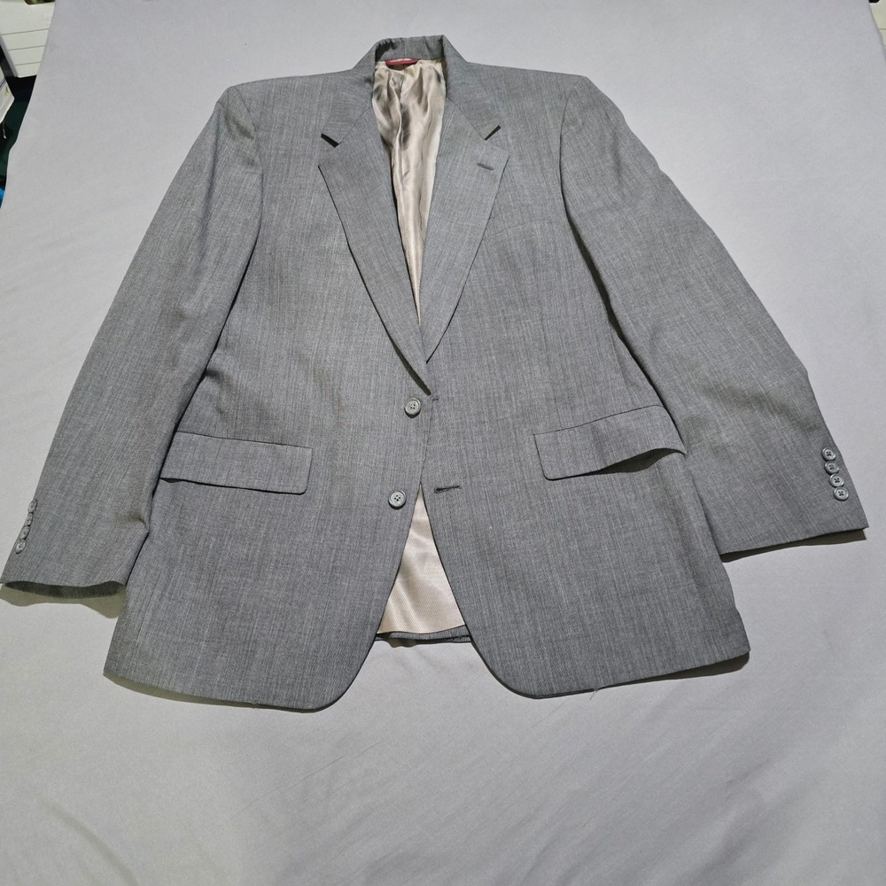 Hart Schaffner Marx Blazer Mens 44 Two Button Wool Sport Coat Wallachs